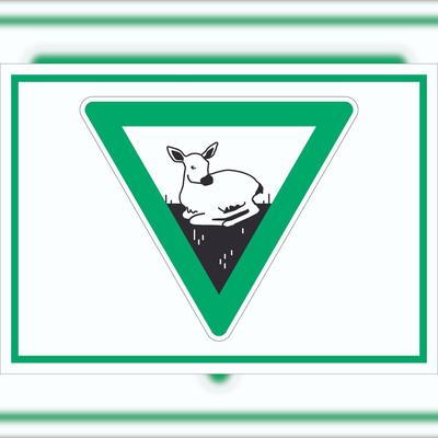 HB-Druck Setzzeit für Wild Symbol Schild A6 Rückseite selbstklebend