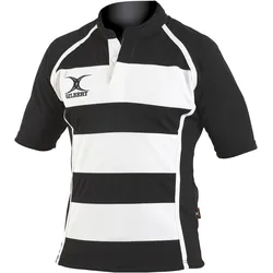 Gilbert, Herren, Sportshirt, trikot xact striped (XXL), Weiss, Schwarz
