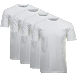 RAGMAN Herren T-Shirt 4er Pack - 1/2 Arm, Unterhemd, Rundhals Weiß / 5XL