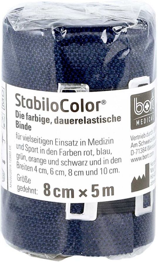 Bort Stabilocolor Binde 8cm blau