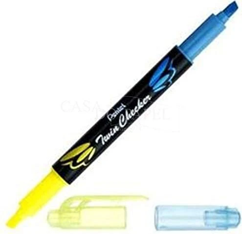 Pentel Twin Checker SLW8-GS Textmarker farbsortiert, 1 St.