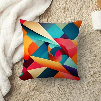 1 Stück Leinen Kissenbezug, Geometrisch Modern Komfort Quadratisch Traditionell Klassisch