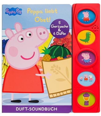 Pi Kids - Peppa Pig - Peppa liebt Obst! - Duft-Soundbuch - Pappbilderbuch mit 5 Geräuschen und 6 Düften - Peppa Wutz - Preis vom 12.10.2026 11:37:12 h