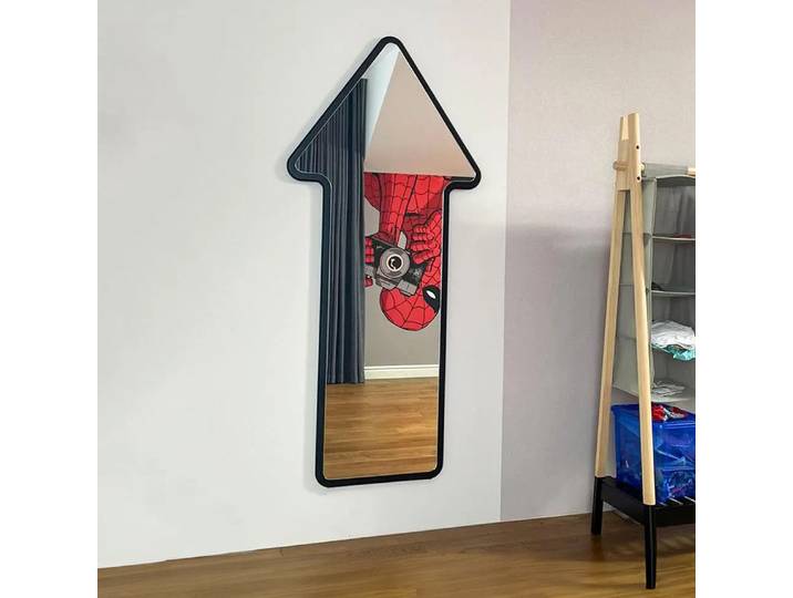 Miroir mural en forme de flèche, design artistique moderne et simple, décoration de personnalité, sens du design haut de gamme, créativité