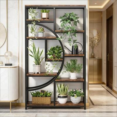 CARMORICO Versatile Freestanding Bookshelf - Geometric Design Display Bookcas