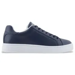 A|X Armani Exchange für Herren. XM000141AF11912UB100 Marinefarbene Lederturnschuhe (41.5), Wohnung, Schnürsenkel, Lässig