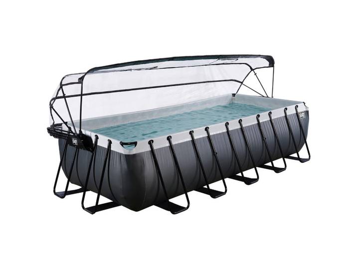 Exit Toys Pool-Set Black, Schwarz, Metall, 250x122x540 cm, Freizeit & Co, Pools & Wasserspaß, Pools, Aufstellpools