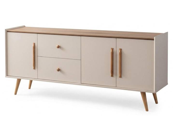 JVmoebel Sideboard Sideboard Modern Beige Harmonisch Funktional Gemütlich Ästhetisch, Made in Europa