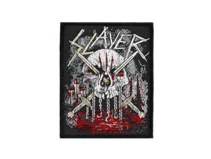 Slayer Skull & Swords Patch meerkleurig 100% polyester Band merch, Bands