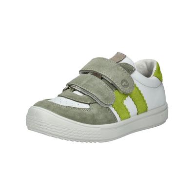 Klettschuh RICOSTA "Ricosta Halbschuhe Leder", Kinder, Gr. 28, bunt (weiß, grün), Leder, Schuhe Klettschuh
