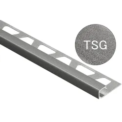 Schlüter Systems QUADEC-TSG Abschlussprofil Aluminium TSG - Aluminium strukturbeschichtet grau Höhe: 10 mm Länge: 2,50 m