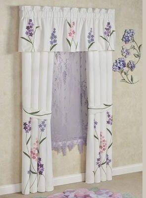 Touch of Class Wildflowers Tailored Valance Ivory 72 x 18, 72 x 18, Ivory