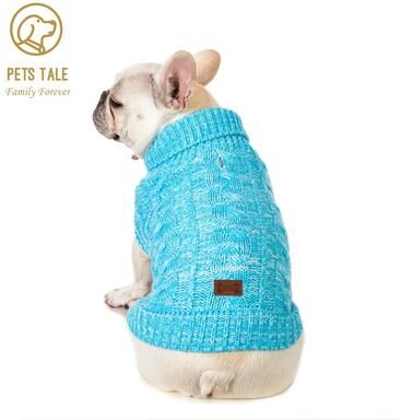 Inspire Essentials Cozy Knitted Dog Sweater For Winter Warmth skyblue m