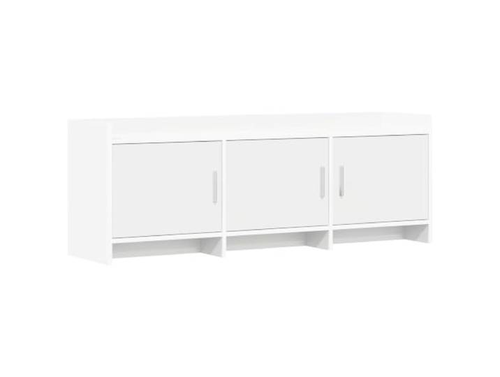 LMTYOENFG TV Board Lowboard TV-Schrank Fernsehtisch Weiß 130x33x47 cm Modernes Lowboard mit 3 Türen und Metallgriffen für Wohnzimmer und Schlafzimmer, bietet geordneten Platz für Medien.