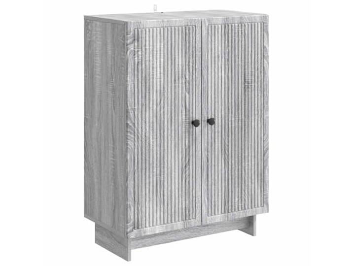 Coespram Sideboard Graues Sonoma 66 x 34,5 x 90 cm Kommode Kompaktstau im Wohnzimmer & Esszimmer: Beistellschrank aus Holzwerkstoff mit Schwingtüren für Geschirr & Deko.