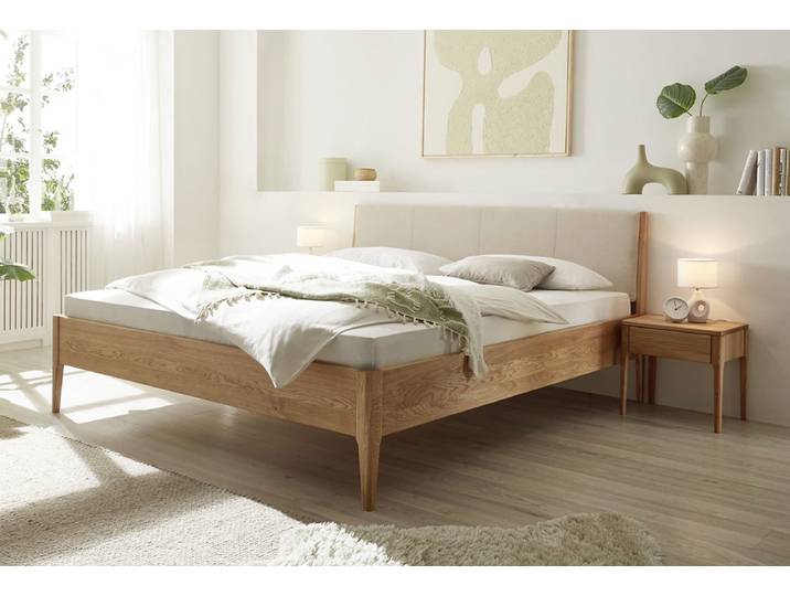 Jugendbett Metallfrei 'Natura Oak III' 140x200cm Wildeiche massiv
