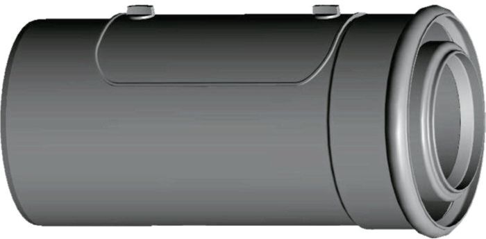 Wolf Cob Luft-/Abgasrohr 2651470 DN 80/125, 250 mm, steckbar, mit Revisionsöffnung, weiß