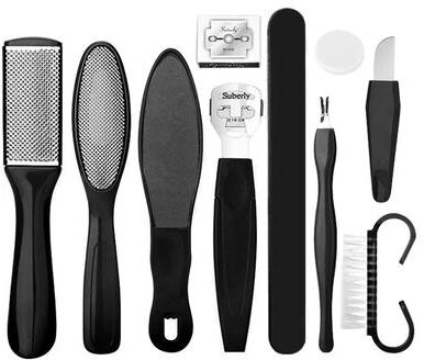 Inspired Finds Ultimate Foot Spa 10 in 1 Professional Pedicure Set Stainless Steel Foot Care Kit black