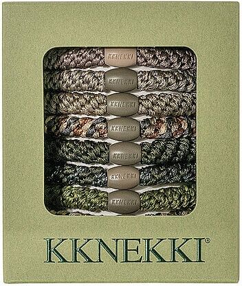 KKNEKKI Haargummi 8er Pkg. ARMY EDITION dunkelgrün W