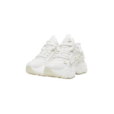 Sneaker BUFFALO "Buffalo BINARY ROSE", Damen, Gr. 38, weiß, Polyurethan, unifarben, Schuhe Sneaker
