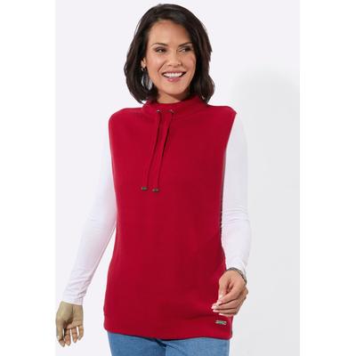 Pullunder CASUAL LOOKS "Pullunder", Damen, Gr. 40, rot, 50% Baumwolle, 50% Polyacryl, unifarben, Pullover Pullunder