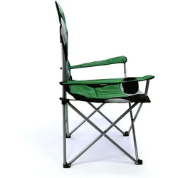 VCM, Gartenstühle, 2er Set Deluxe Campingstuhl grün schwarz Faltstuhl Angelstuhl gepolstert