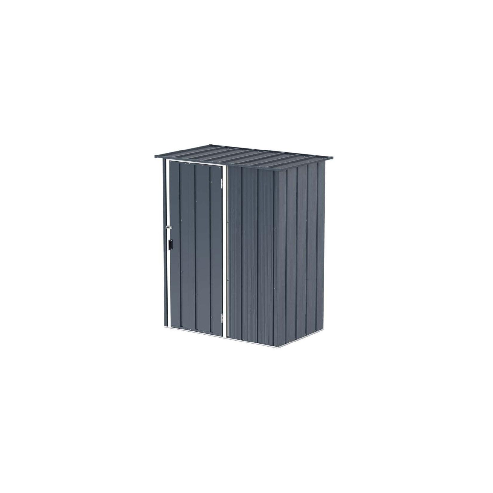 VCM Metall Gartenhaus 148x88 Geräteschuppen Garten Gerätehaus Schiebetür, H. 190 x B. 163 x T. 102 cm