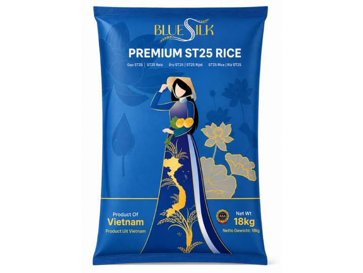 BLUE SILK Riz jasmin aromatique ST25, qualité supérieure AAA - 18kg