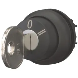 Eaton 216895 Schlüsseltaste, tastend, 3 Stellungen, Schlüssel abziehbar: 0, Frontring Schwarz M22S-WS3