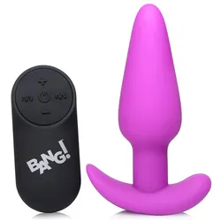 XR Brands, Analtoy, 21X Vibrating Silicone Butt Plug with Remote Control