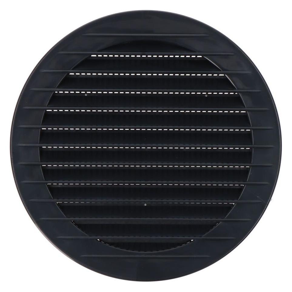 EDM Built-in round ventilation grill, abs, with mosquito net, ø120mm. anthracite gray (49411814)