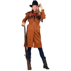 Thetru Damen Mantel Western, braun (L)