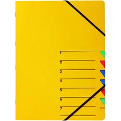 Pagna, Mappe, Dokumentenmappe Easy, DIN A4, Gummizugverschluss, 7-teilig (A4)