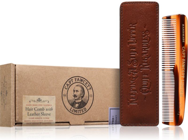 Captain Fawcett Accessories Hair Comb with Leather Case peigne à barbe avec étui 1 pcs