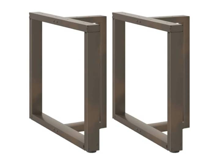 hliofuir Esstischbeine T-Form 2er Set Stahl Tischbeine 80x35x73 cm Stabile T-Form Tischkufen aus pulverbeschichtetem Stahl für Esszimmer und Arbeitszimmer mit verstellbaren Bodenschonern.