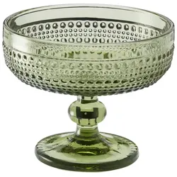 Eisschale   , grün , Glas , Maße (cm): H: 10  Ø: 11.5