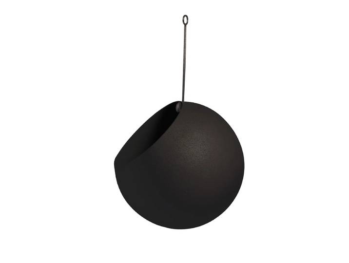 AYTM - Globe Hängeblumentopf Ø 17 cm, schwarz / schwarz