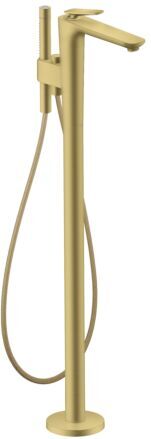 Hansgrohe Wannenmischer Bodenstehend 49441950 ohne Struktur, Brushed Brass, bodenstehend, Ausladung 194mm