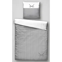 Bettwäsche SANSIBAR Satin (BL 200x200 cm) - grau - BL 200x200 cm