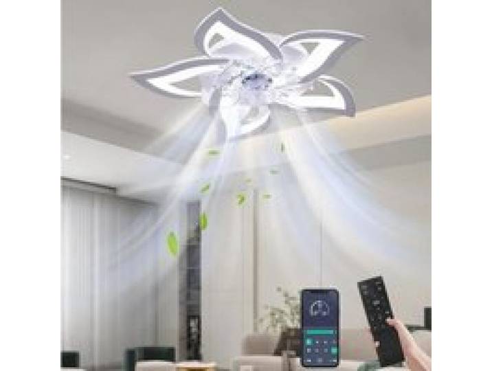 Plafonnier LED ventilateur de plafond - 69 cm - Silencieux - 50W - Télécommande/APP