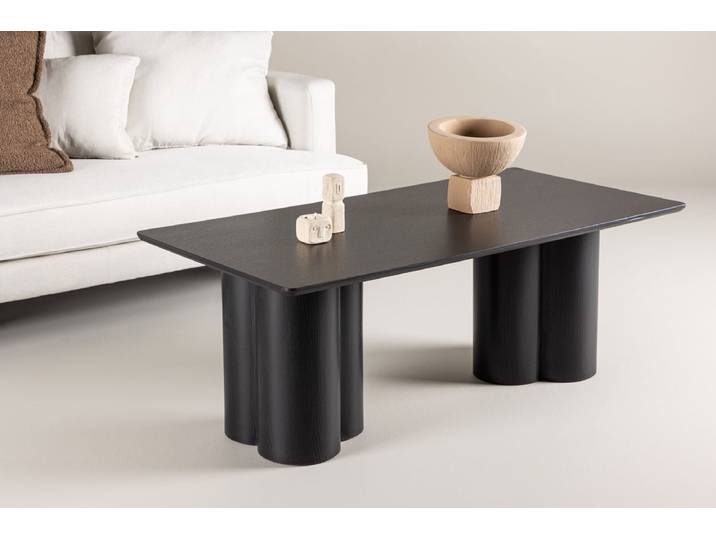 Couchtisch Aerona - in Holzoptik - Schwarz - Luxusbetten24