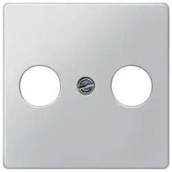 Siemens 5TG1253 DELTA i-system Abdeckplatte für TV/RF/SAT 2-Loch, aluminiummetallic