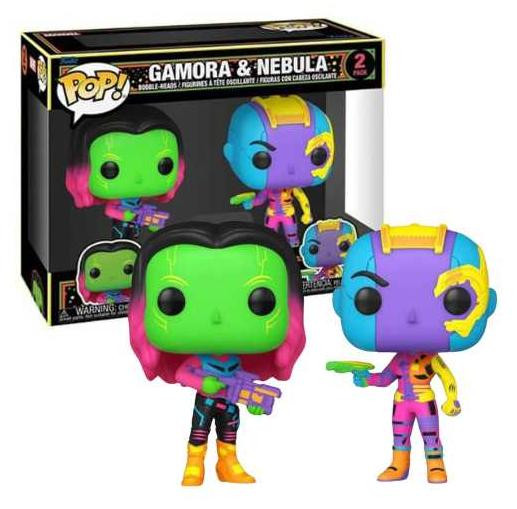 Funko Pop! Marvel Guardians of the Galaxy Vol. 2 - Gamora & Nebula Blacklight 2-delig set