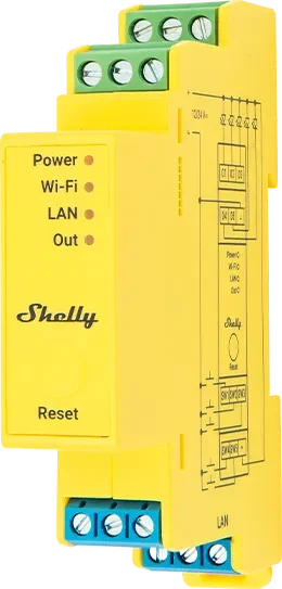Shelly Pro RGBWW LED-Streifen-Dimmer für DIN-Schiene, WiFi, LAN