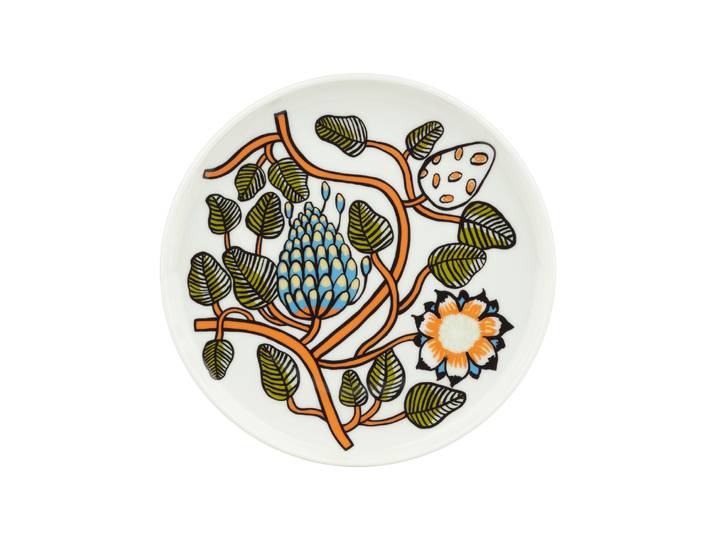Marimekko - Assiette à dessert Tiara - Multicolore - Grès - Designer Erja Hirvi