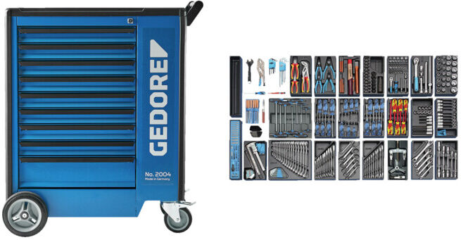 Servante d'atelier Gedore 1500 ES-03 2004 avec un assortiment de 325 outils (2657716)