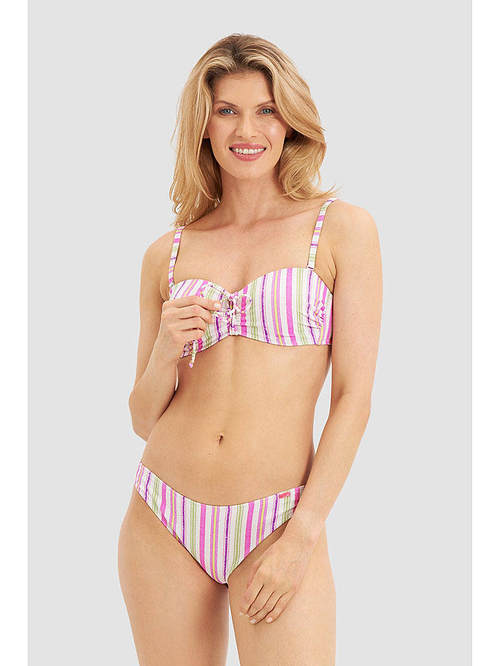Rösch Bikini-Oberteil in Pink/ Grün/ Weiß - 40D-Cup