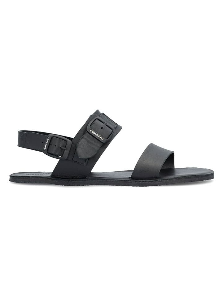 Groundies Leder-Barfußschuhe "Kos" in Schwarz - 46