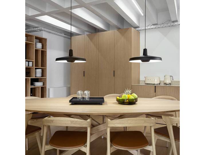 GRUPA Hängeleuchte Arigato, dimmbar, schwarz, für Arbeitszimmer / Büro, Metall