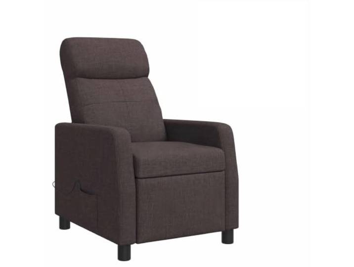 Massagesessel Dunkelbraun mit Stoff Polyester, Verstellbar 115-160 Grad Material Polyester, dunkelbraun, winkelverstellbar, Metallgestell, Reißverschluss, moderner Stil